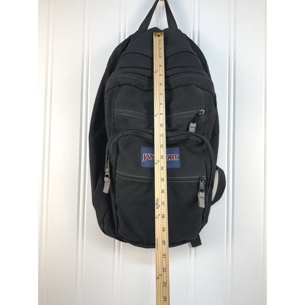 VTG Jansport Backpack Big Student XL School Sleeve Book Bag Black